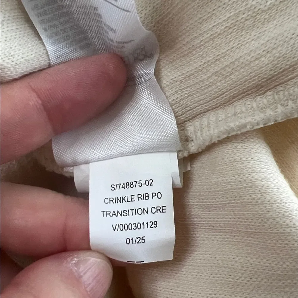 Banana Republic Factory Textured Casual Button Down Cream Size Medium